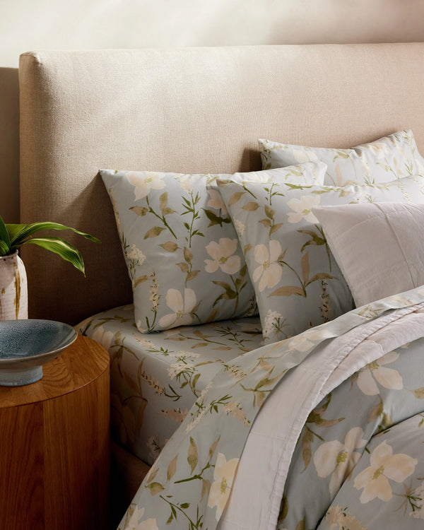 Organic Crisp Percale Deluxe Bedding Bundle - Twin / White