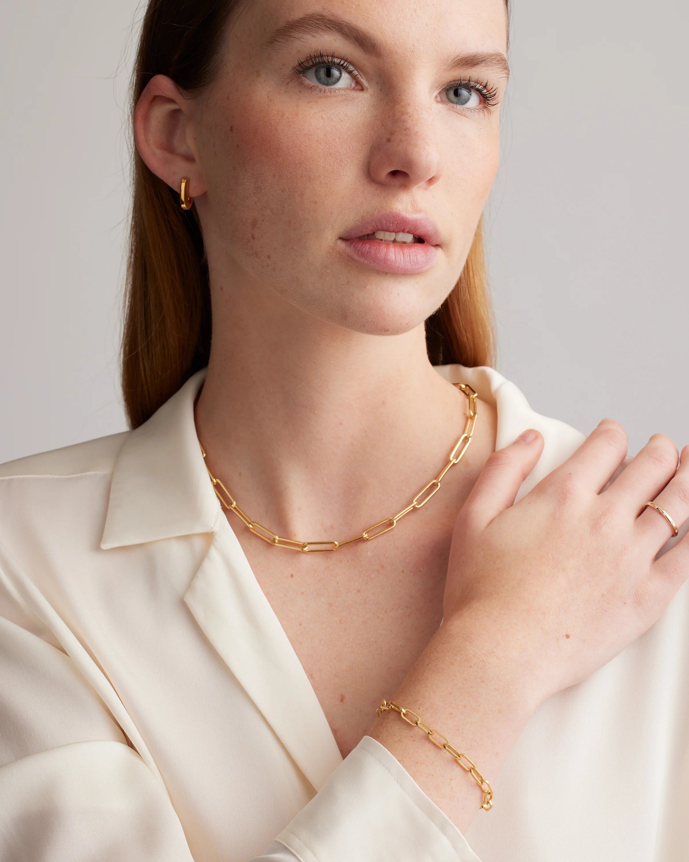 Bold Paperclip Chain Necklace - One Size / Gold Vermeil Secondary image