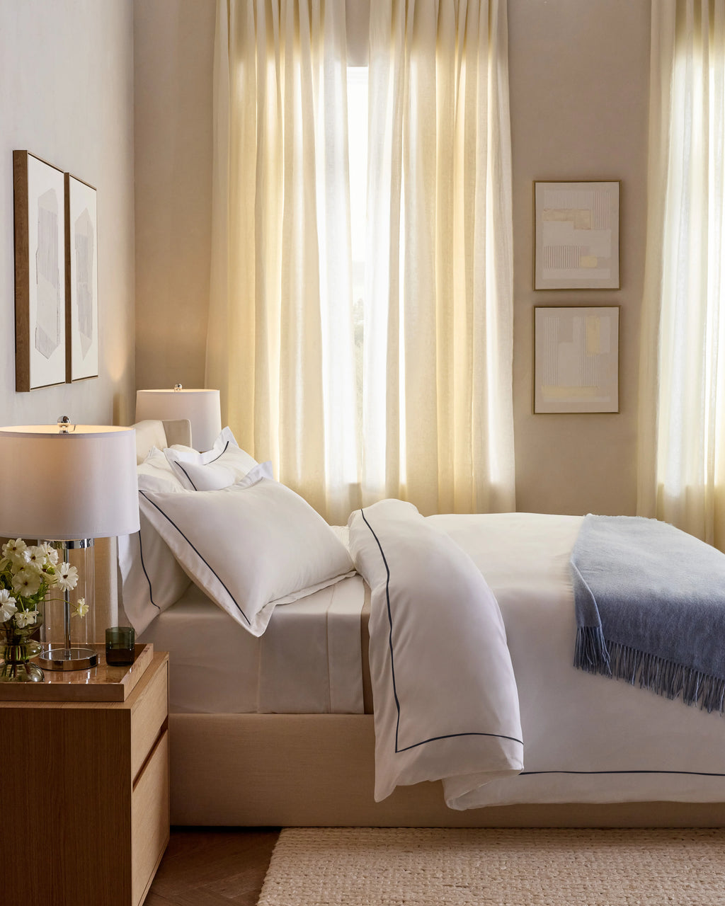 Signature Giza Cotton Sateen Deluxe Bedding Bundle - Twin / Dried Sage