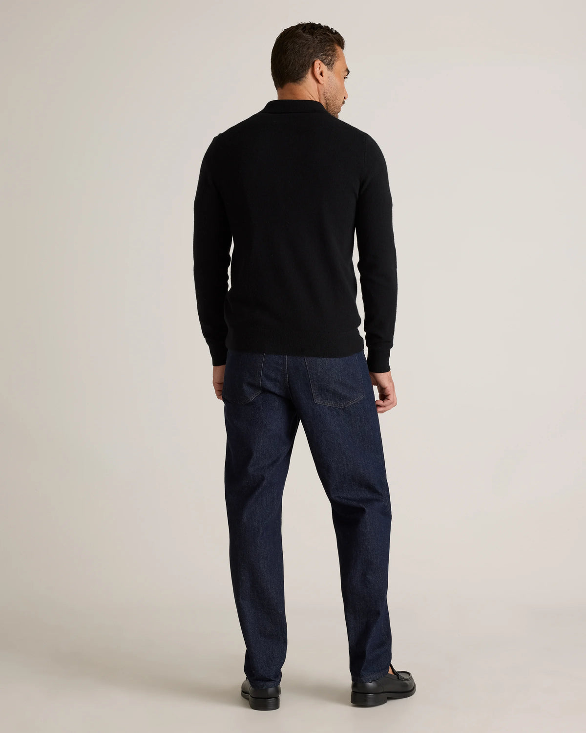 Mongolian Cashmere Polo Sweater - S / True Navy