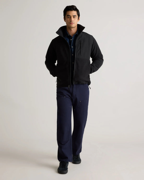 Polar Fleece Full-Zip Jacket - S / Gravel/Bold Black
