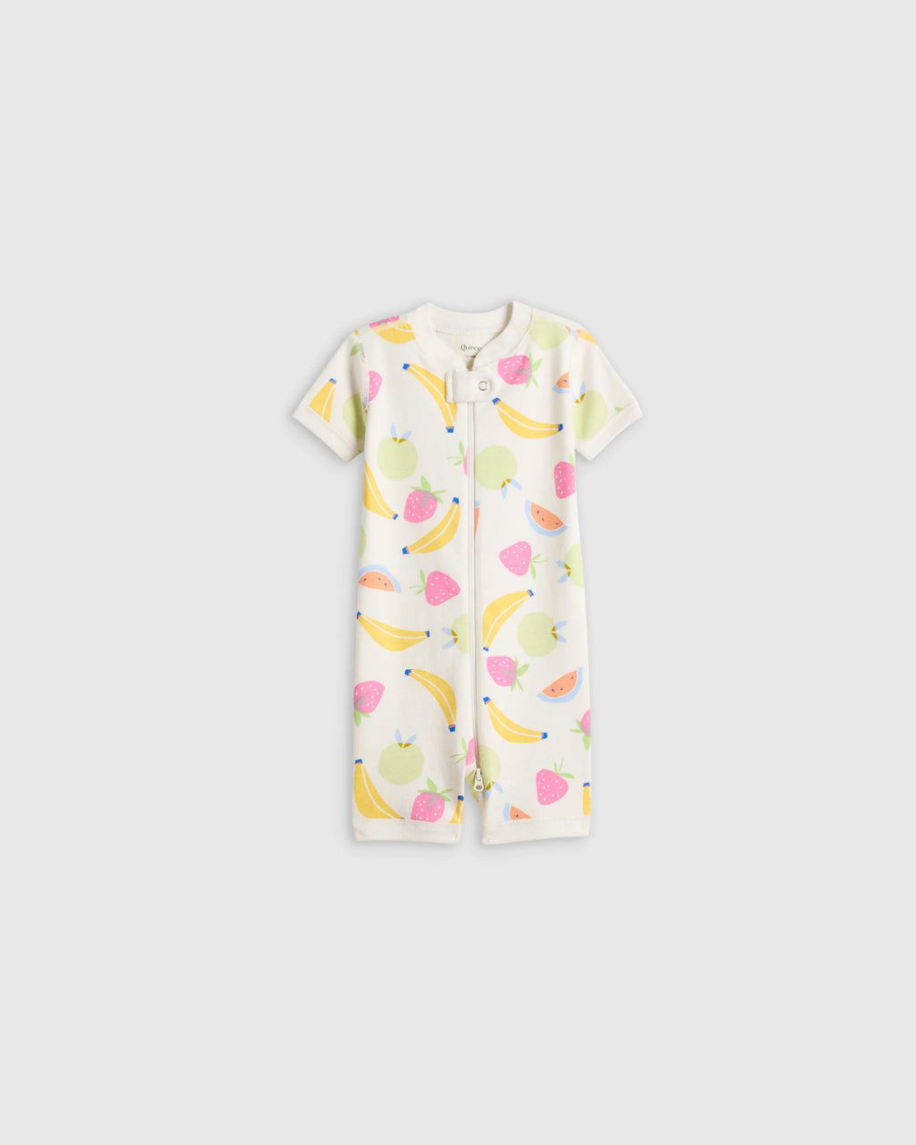 100% Organic Cotton Shortie Onesie Pajama - 0-3M / Animal Faces