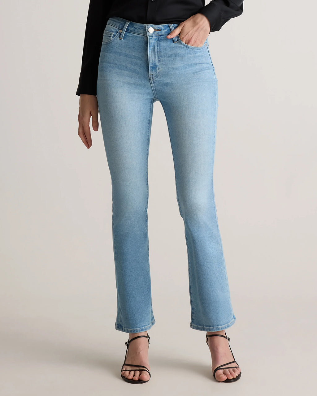 Bella Stretch Kick Flare Jeans - 24 / Deep Rinse