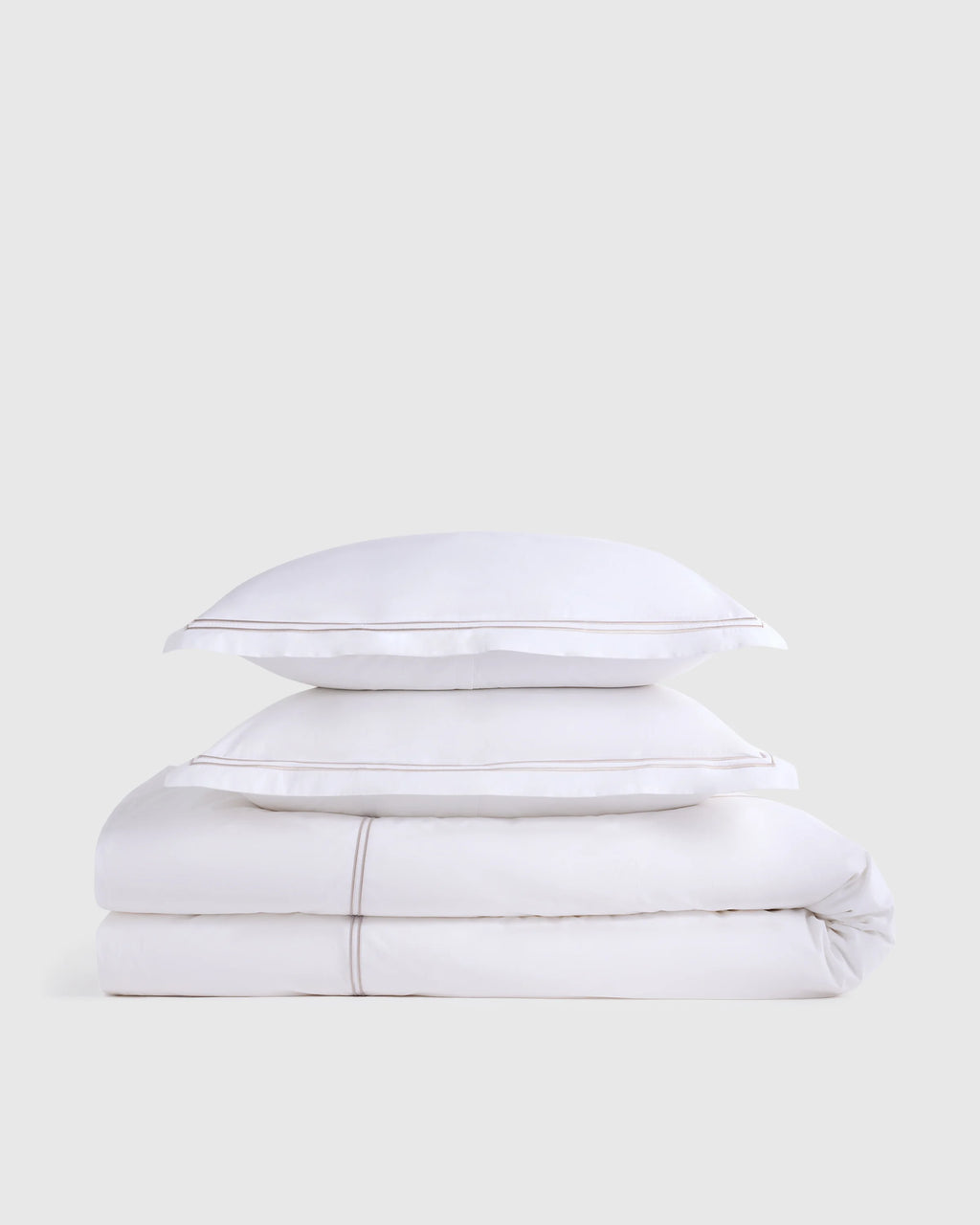 Organic Crisp Percale Duvet Cover Set - Twin / Espresso