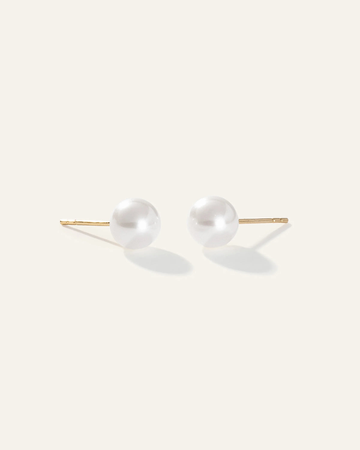14K Gold Freshwater Cultured Pearl Studs - One Size / Yellow Gold Main image