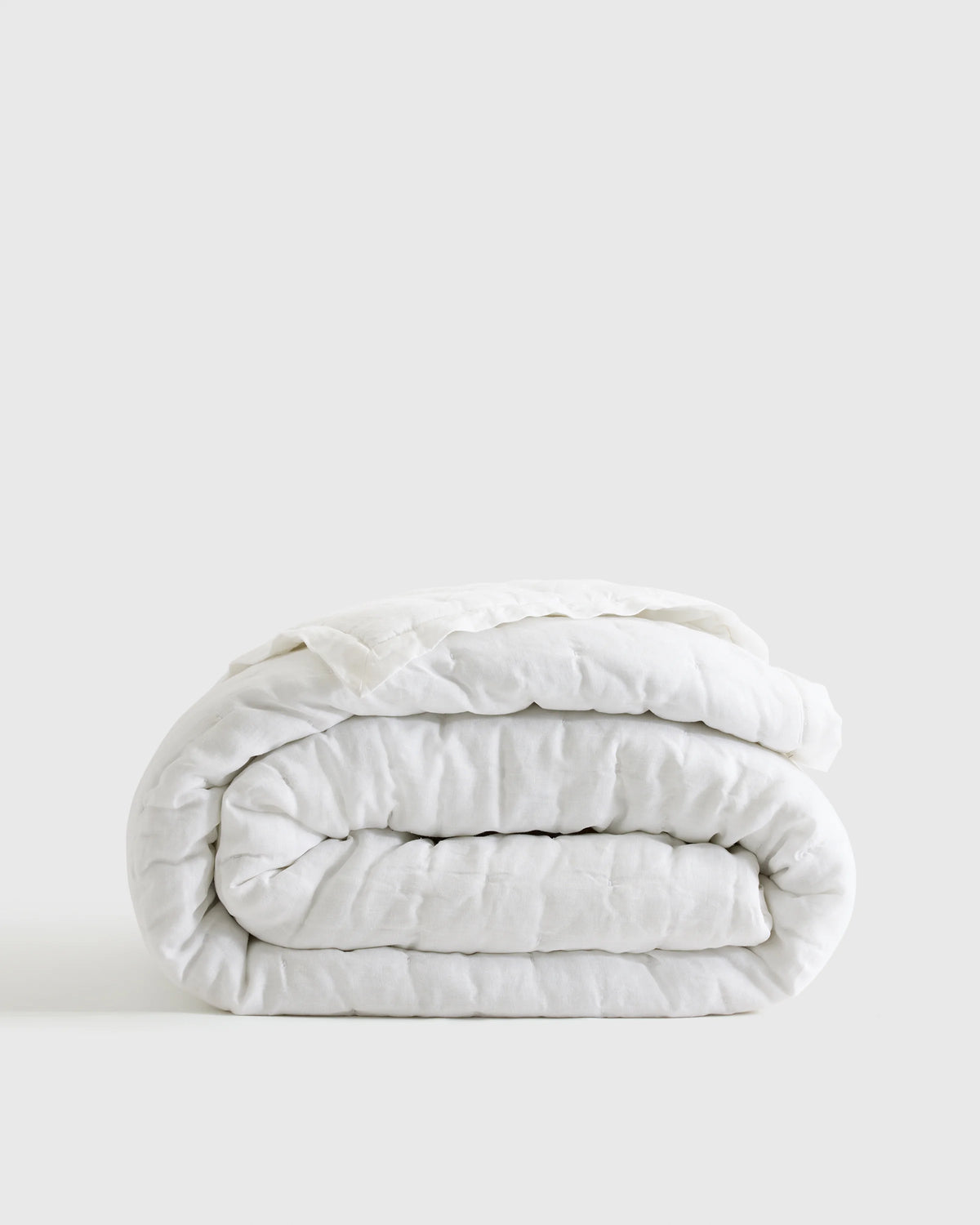 European Linen Dream Quilt - Twin / White