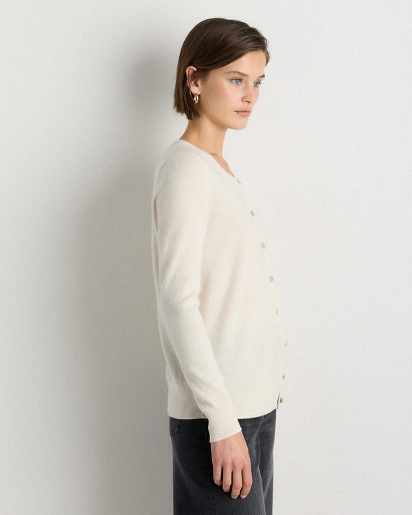 Mongolian Cashmere Cardigan Sweater - XS / Black