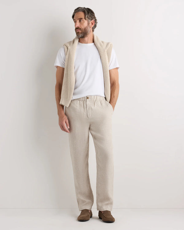 100% European Linen Pants - S / Bayberry Olive