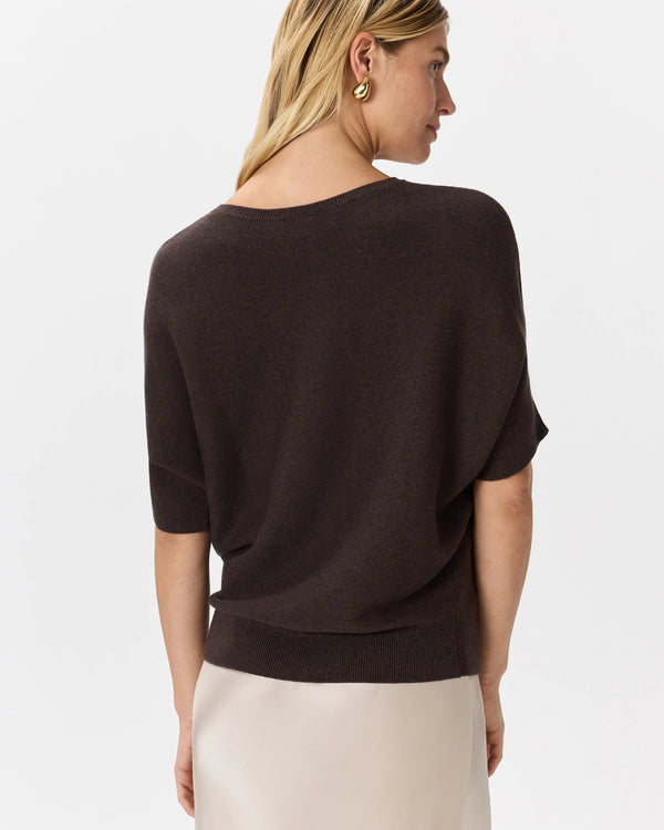 Lightweight Cotton Cashmere Link-Stitch Dolman Sweater - XS / Sugar Stone