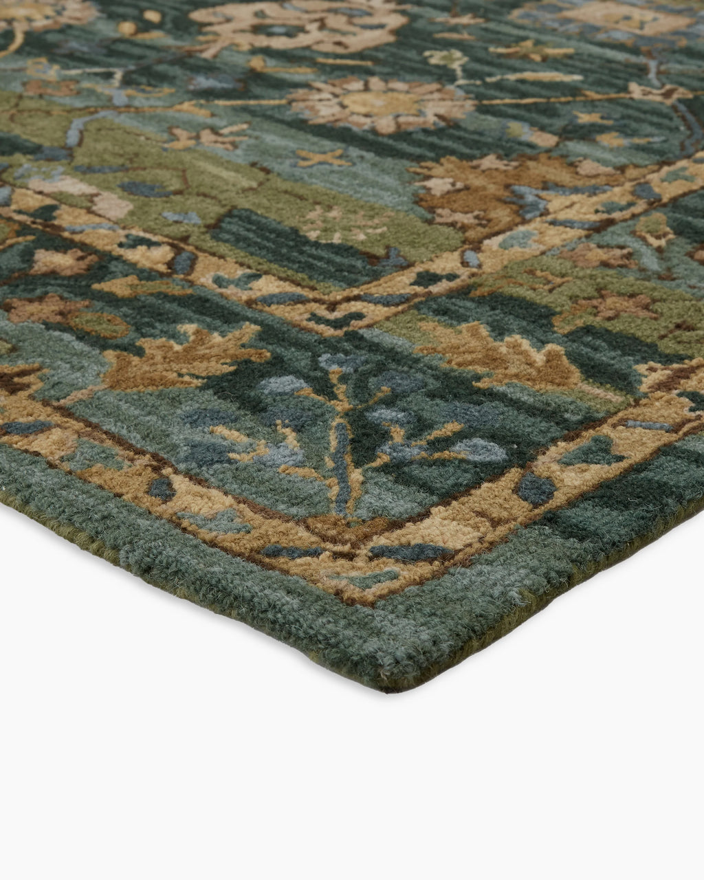 Aden Wool Rug - 5' x 8' / Green