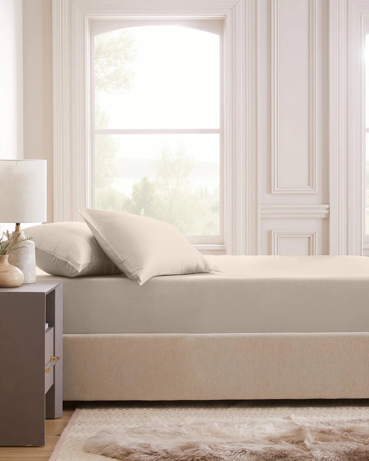 Bamboo Fitted Sheet Set - Twin / Sand Secondary image