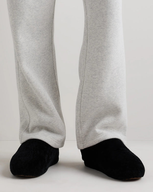 Men's Genuine Shearling Lounge Slipper - 7 / Black