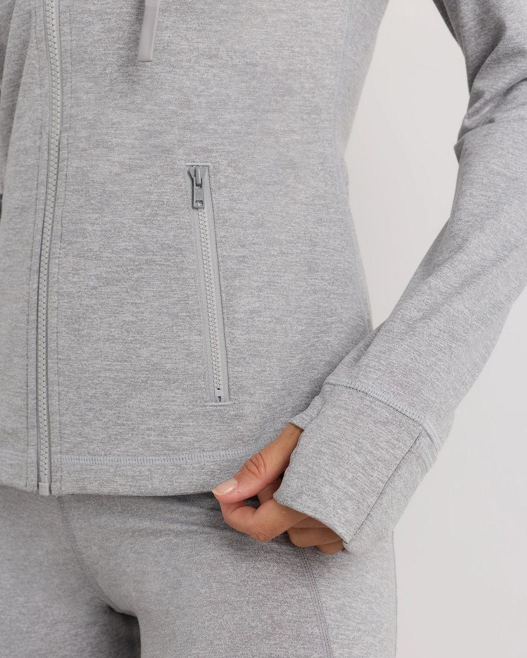 Ultra-Soft Slim Fit Hooded Jacket - XS / Heather Black