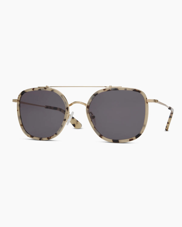Rio Polarized Stainless Steel Sunglasses - One Size / Gold/Fawn Tortoise with Green lens