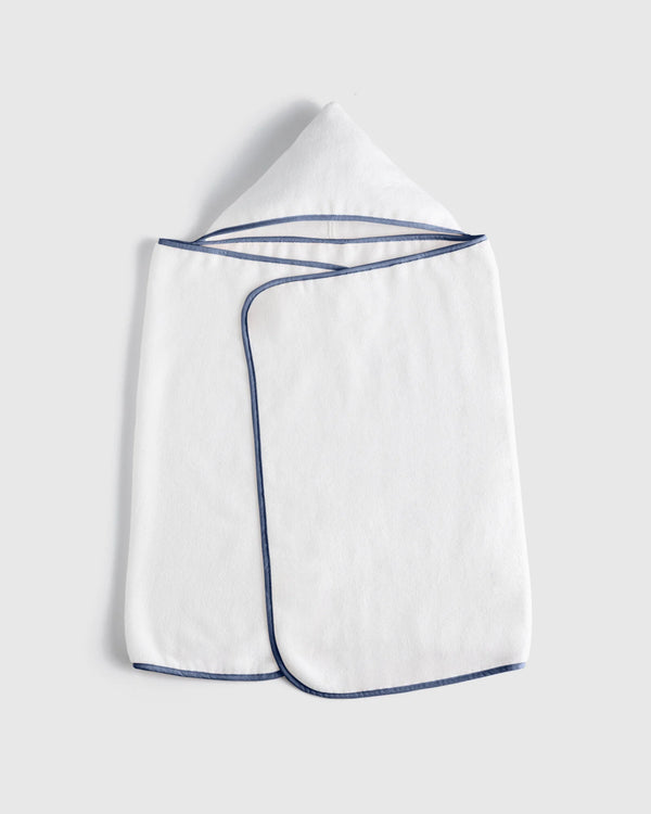 Organic Turkish Cotton Kids Hooded Towel Set 4-Pack - One Size / Light Blue