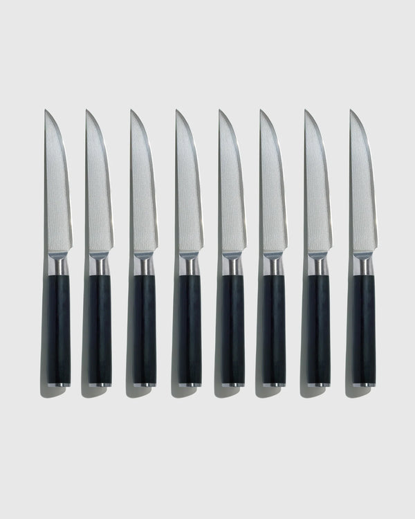 Essential Japanese Damascus Steel Steak Knife Set - One Size / No Color