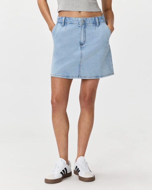 Stretch Denim Mini Skirt - 24 / Obsidian Blue