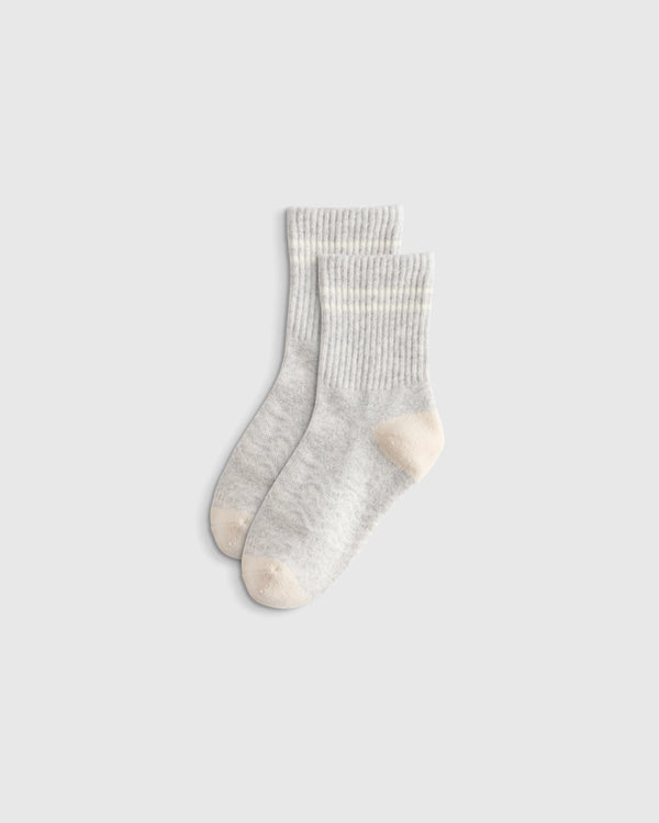 Kids Organic Cotton Quarter Crew Socks 8-Pack - S / White