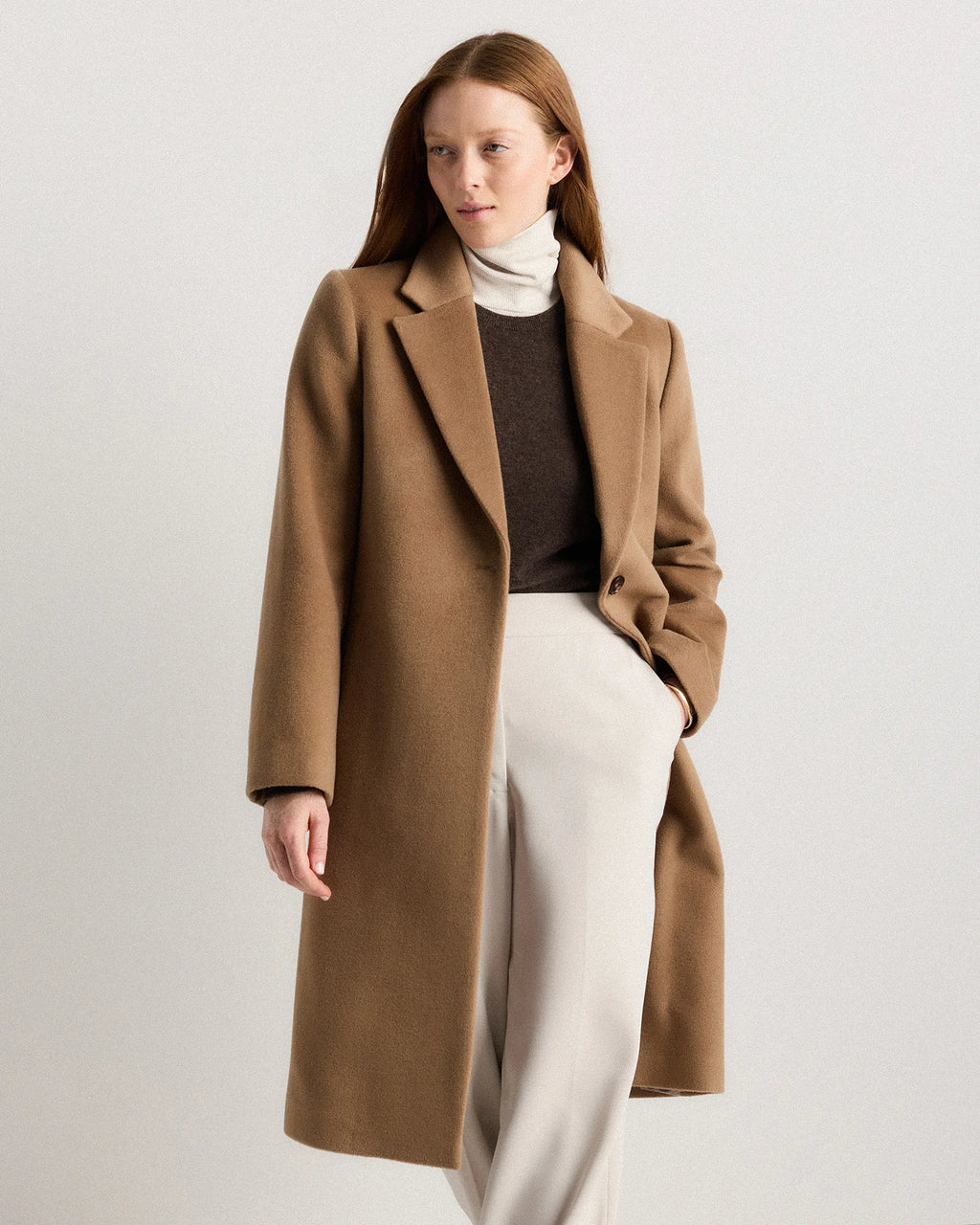 Wool Cashmere Blazer Coat - XS / Mocha Brown