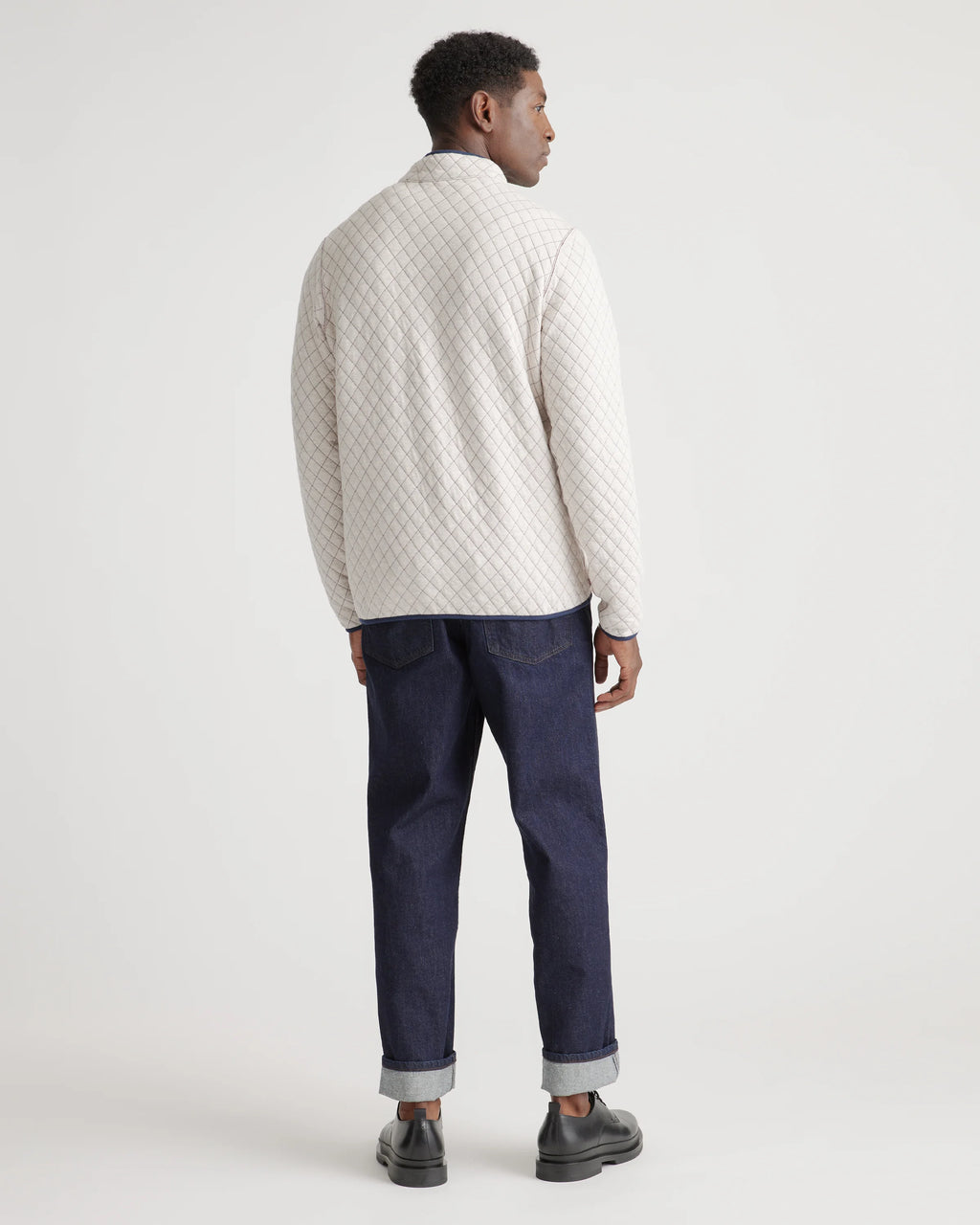 Reversible Quilted Pullover - S / Burgundy/Ivory