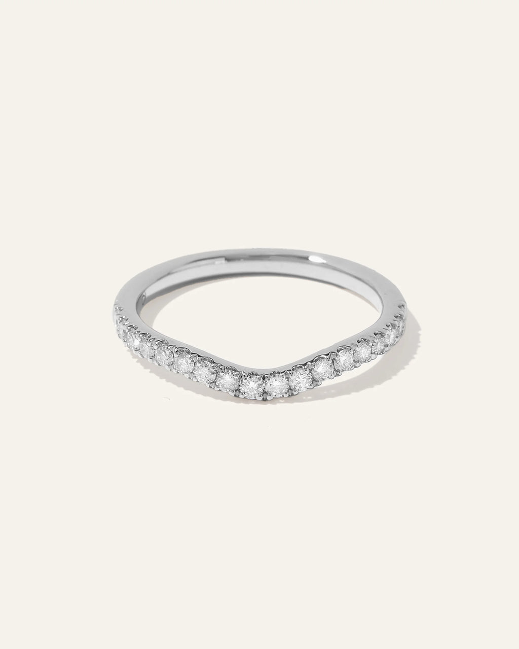 14K Gold Lab Grown Diamond Contoured Band - 4 / Yellow Gold