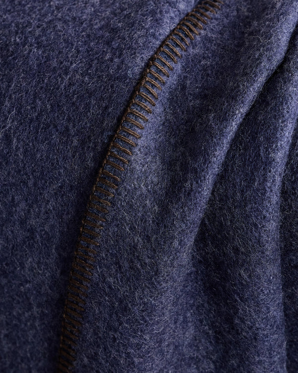 Wool Whipstitch Throw - 50x70 / Olive