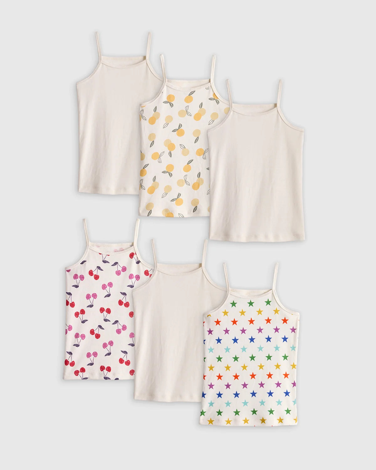 100% Organic Cotton Cami 6-Pack - 6 / White Multi Pack Main image