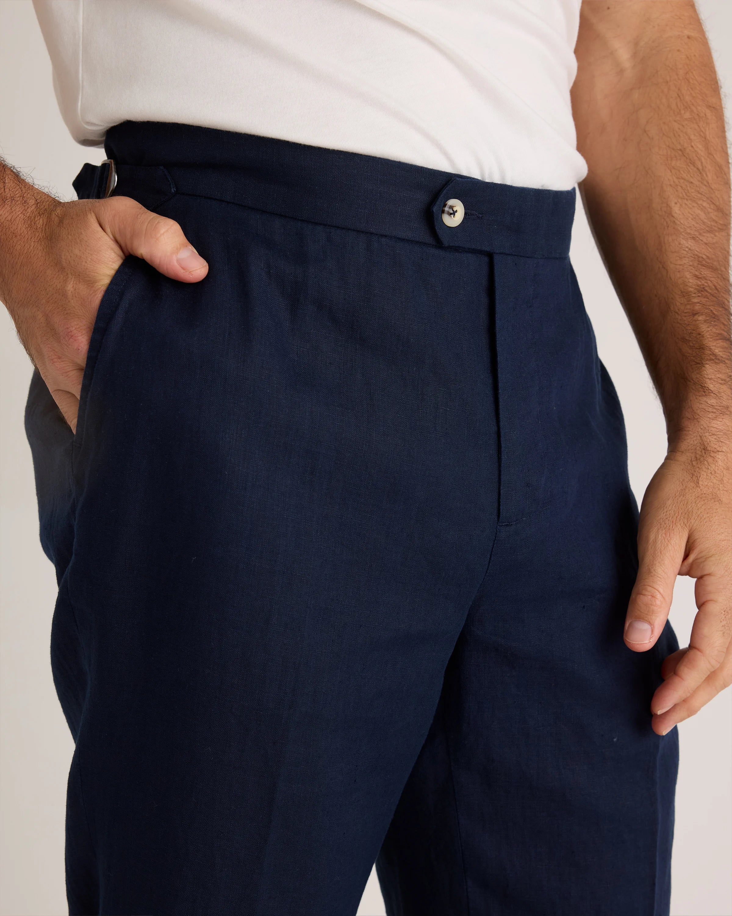 100% European Linen Dress Pants - 30X30 / Deep Navy Secondary image
