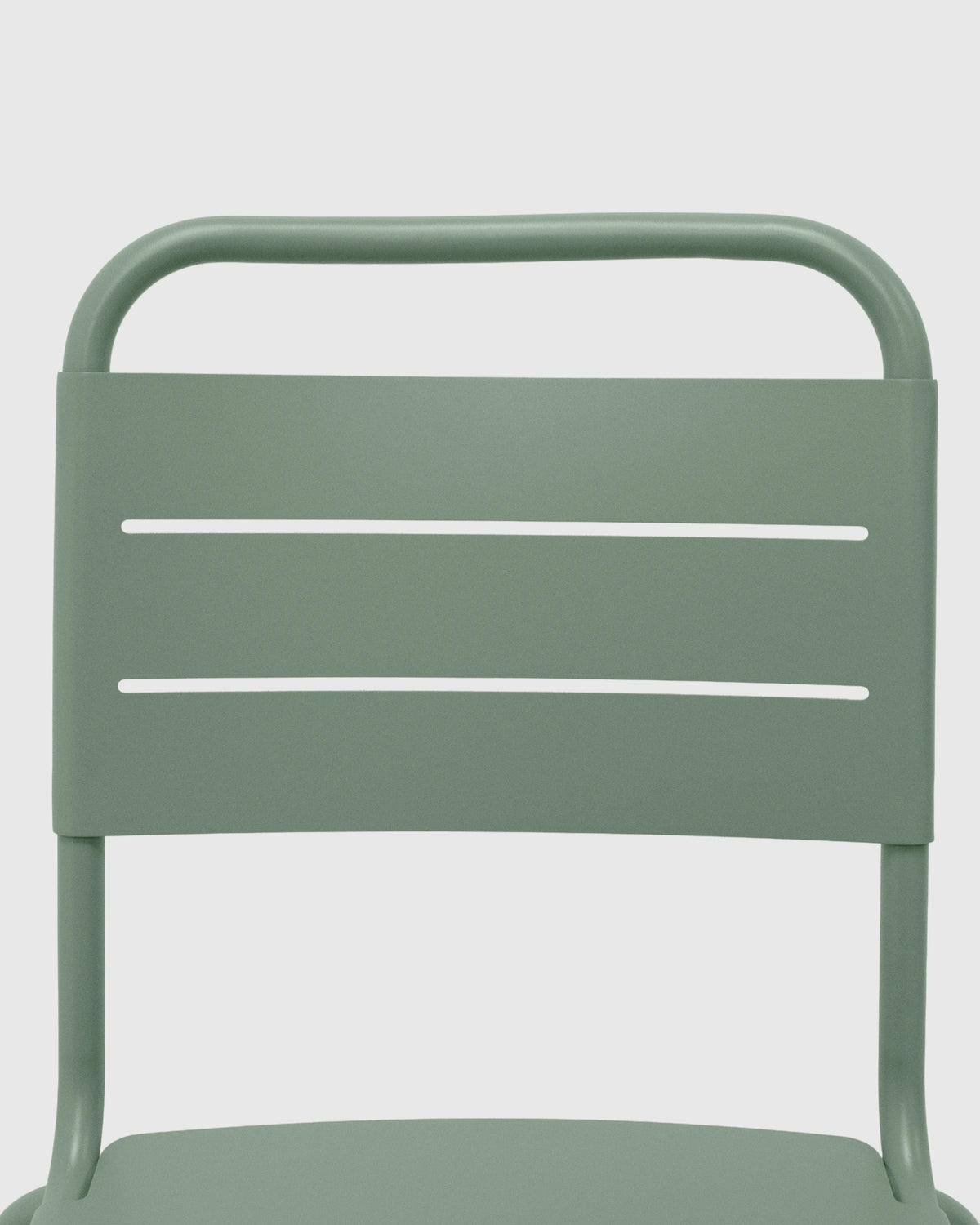 Powder-Coated Aluminum Outdoor Stacking Side Chair (Set of 2) - Set of 2 / Sage Green