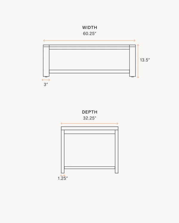 Linear Solid Teak Outdoor Coffee Table - One Size / Natural Teak