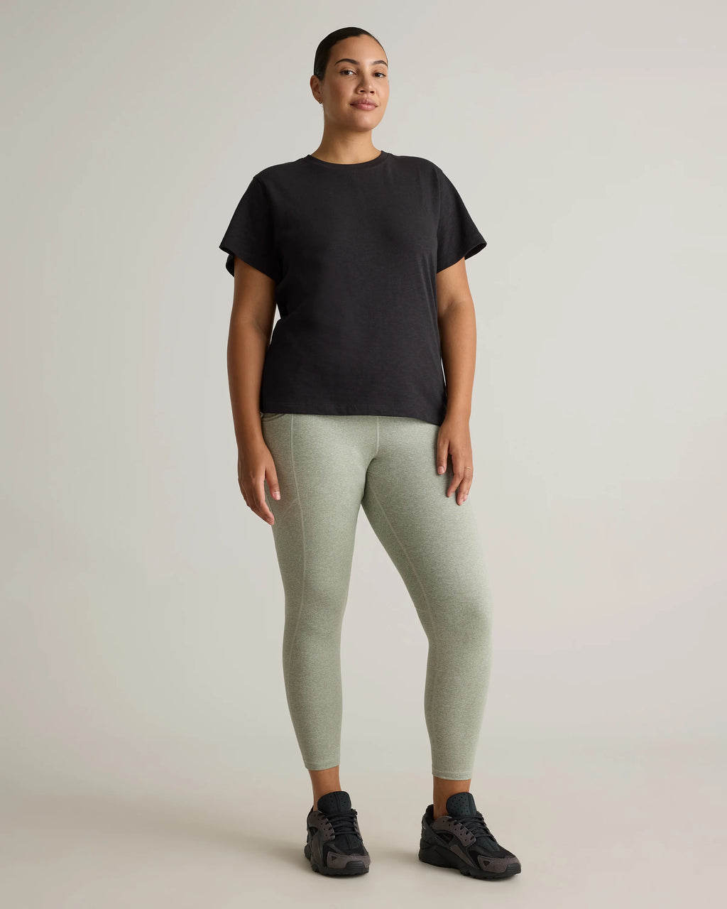 Ultra-Soft High-Rise Pocket Legging - XS / Heather Espresso
