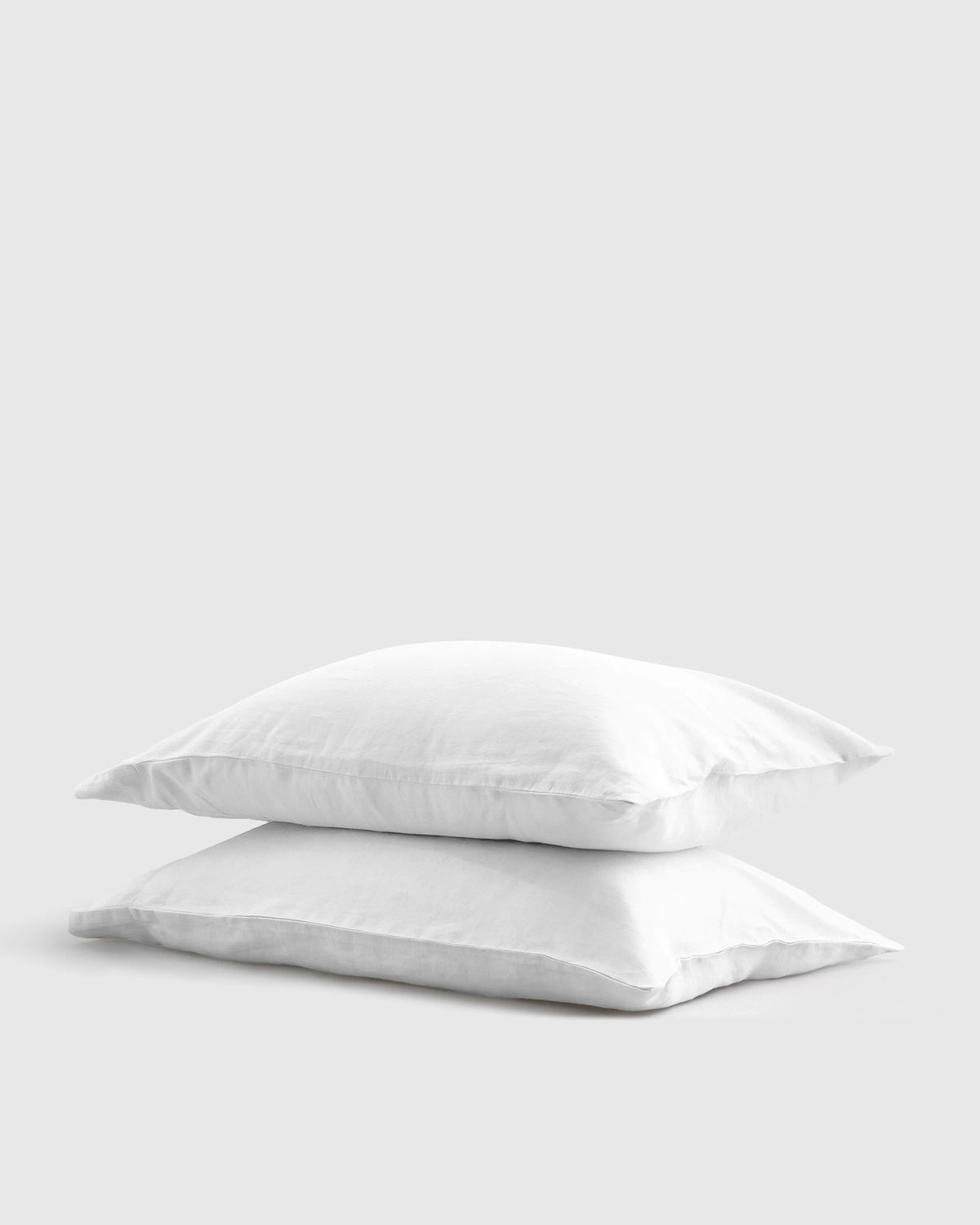 European Linen Pillowcase Set - Standard / White Main image