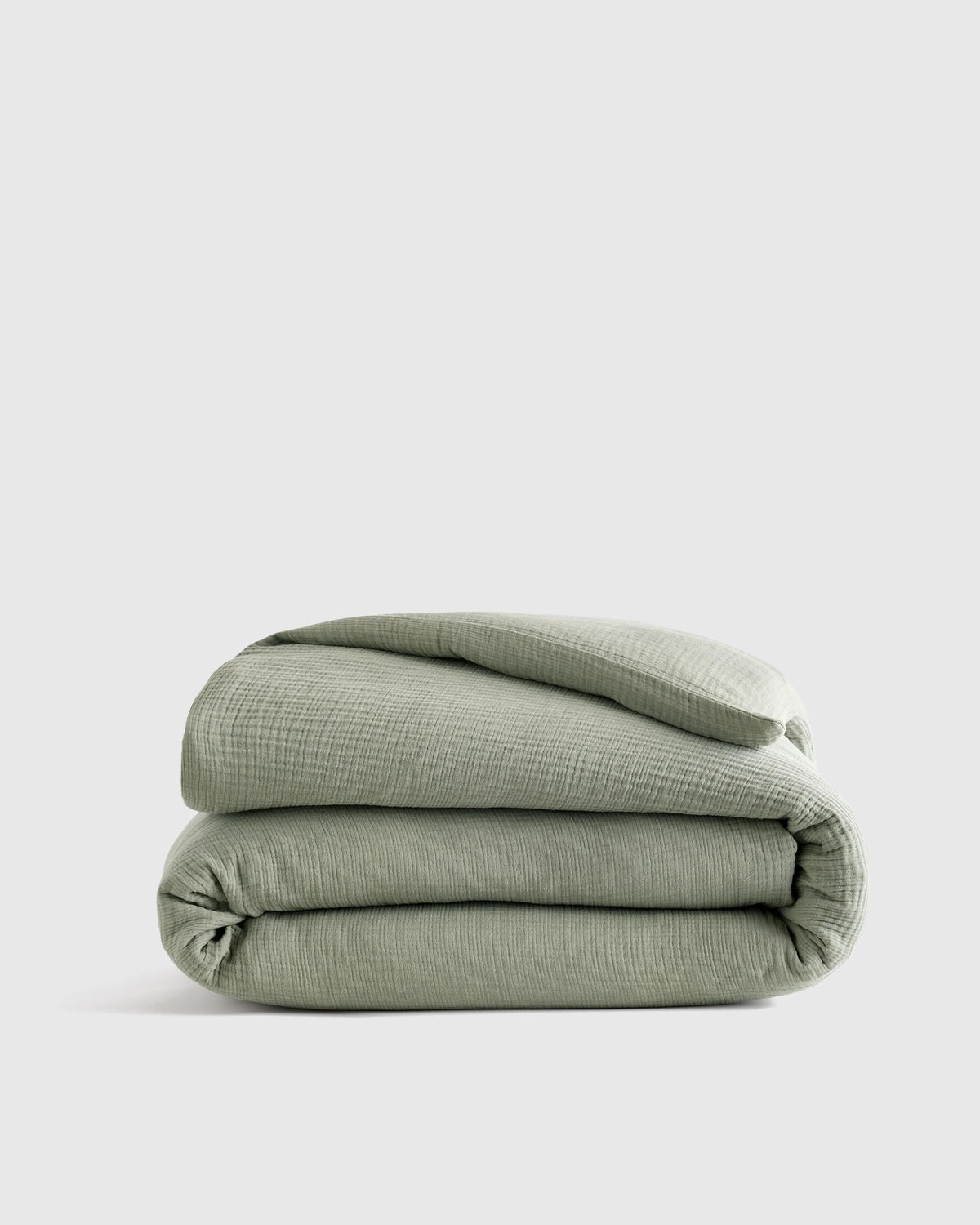 Organic Cotton Gauze Duvet Cover - Twin / Dried Sage Main image