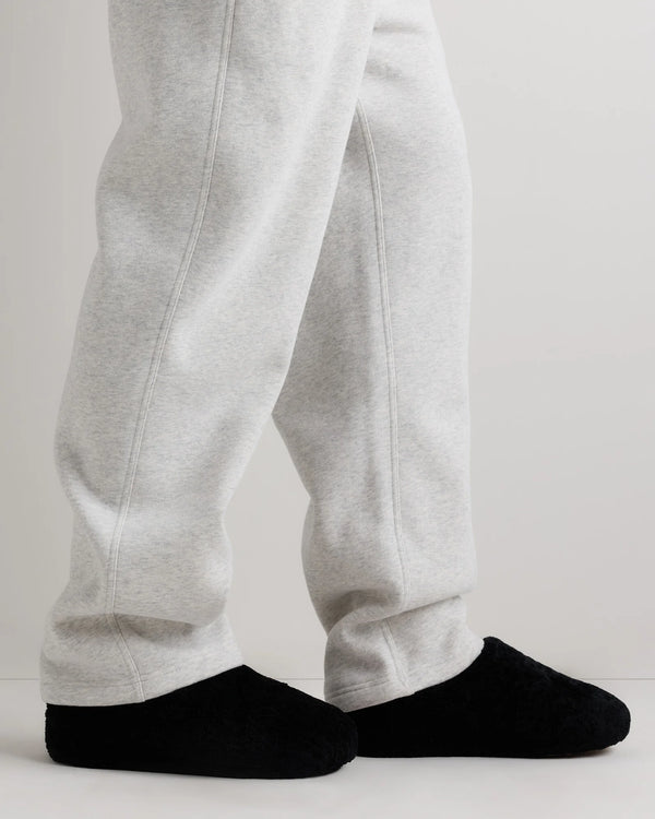 Men's Genuine Shearling Lounge Slipper - 7 / Black