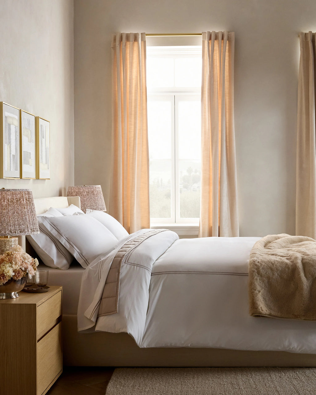 Organic Crisp Percale Deluxe Bedding Bundle - Twin / White
