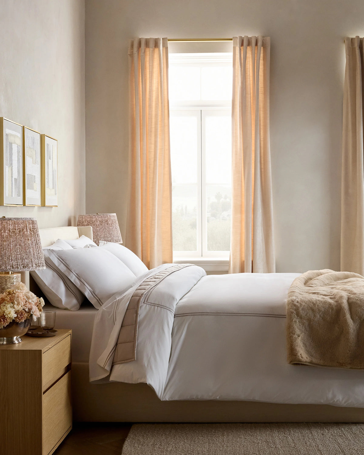 Organic Crisp Percale Deluxe Bedding Bundle - Twin / White