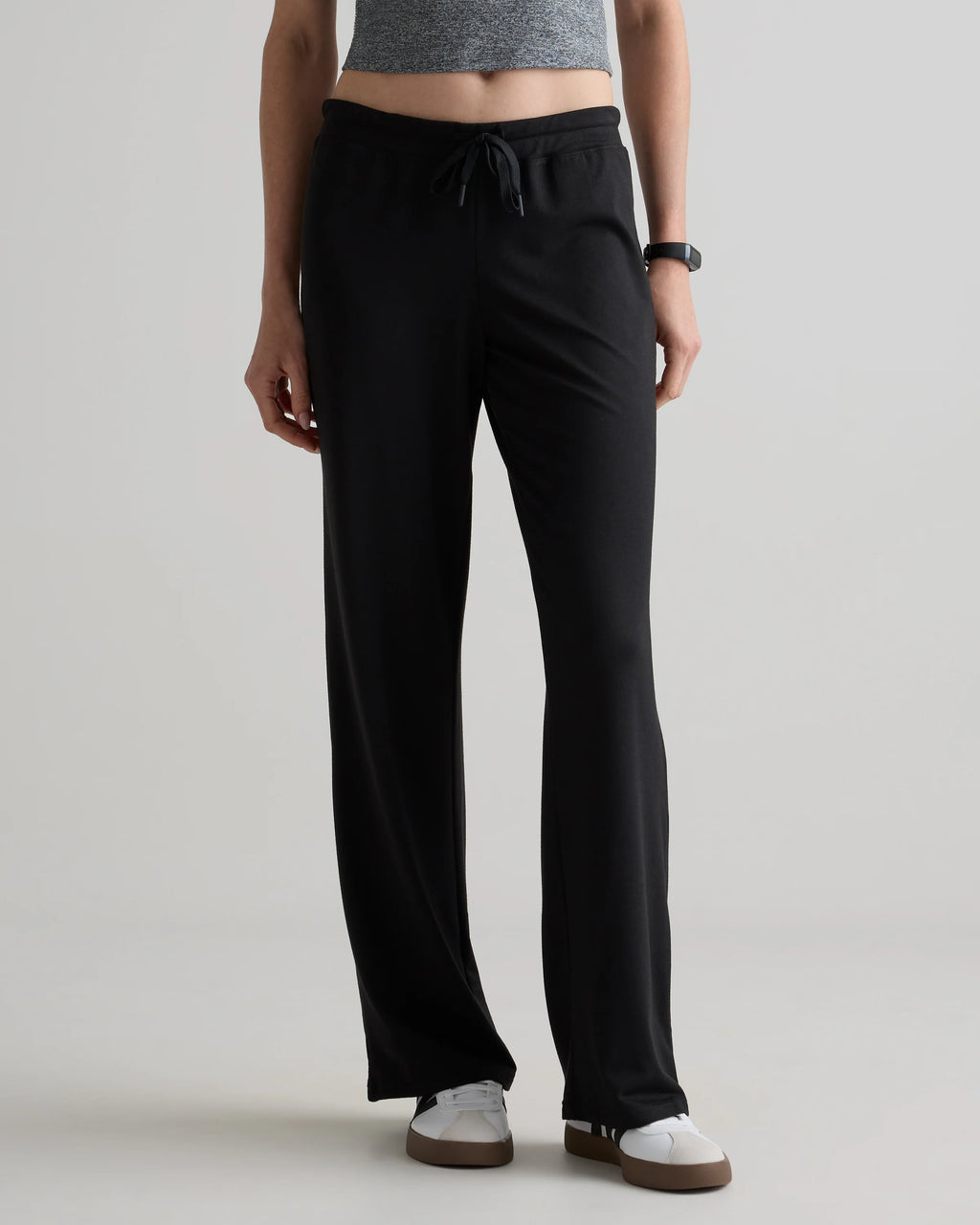 Flowknit Wide Leg Pants - XS / Black