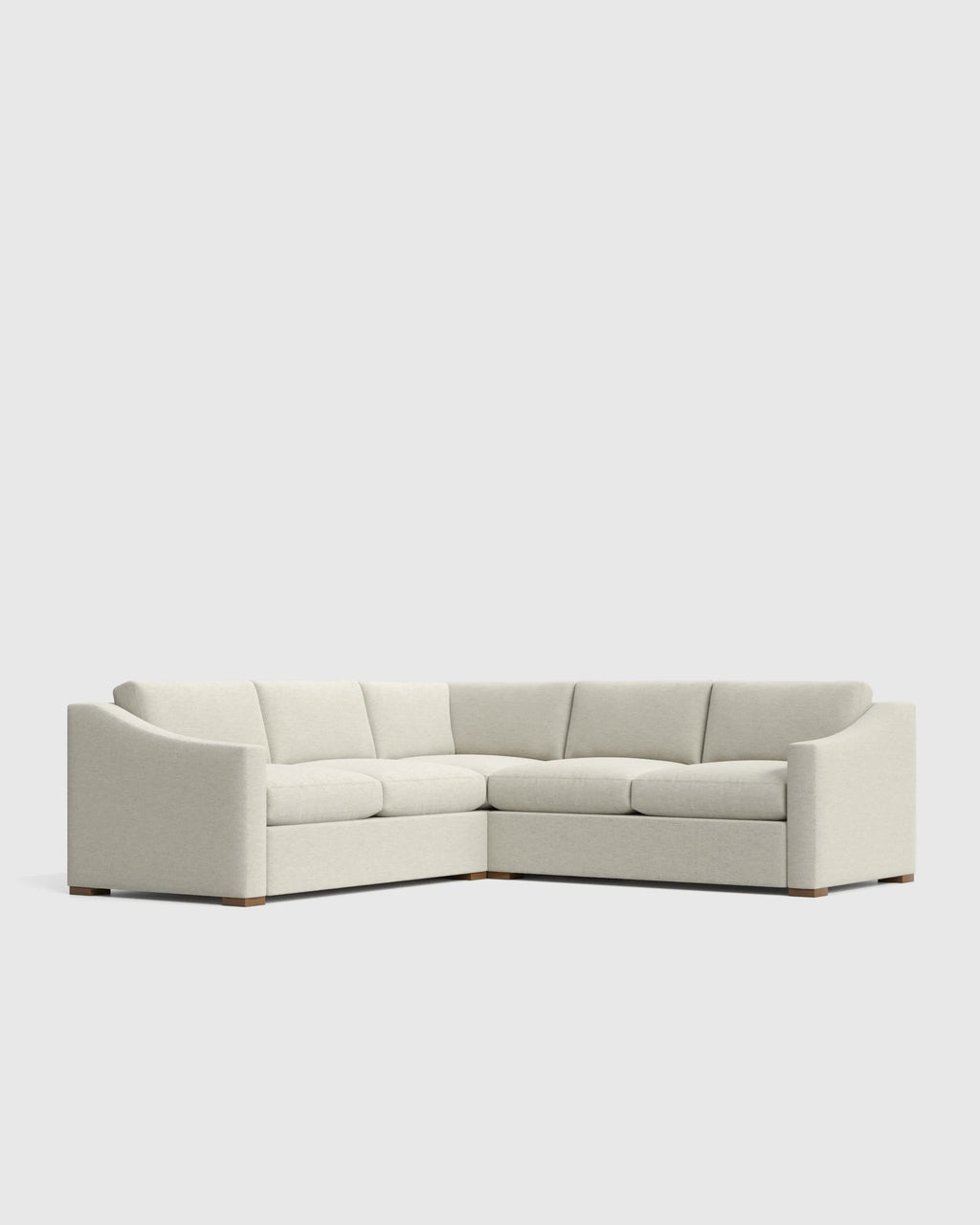 Hollis Slope Arm L Sectional in Performance Basketweave - 110x110 / Flax