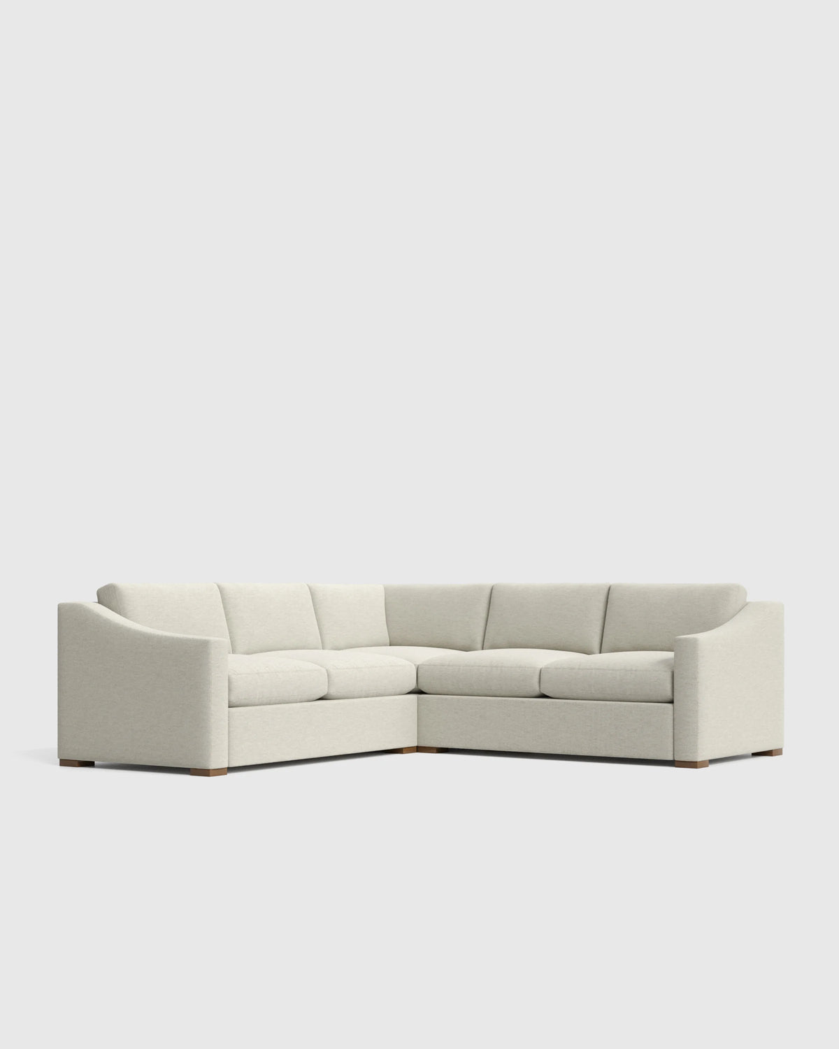 Hollis Slope Arm L Sectional in Performance Basketweave - 110x110 / Flax Main image