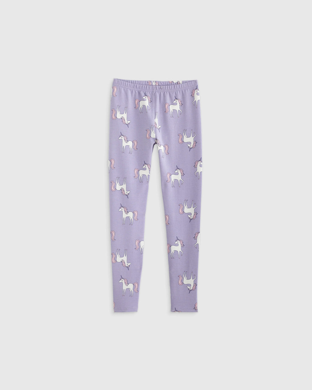 Organic Cotton Leggings 4-Pack - 12 / Poppy Floral/Lilac Unicorn