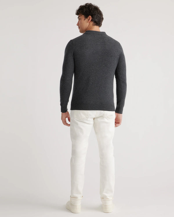 Mongolian Cashmere Polo Sweater - S / True Navy