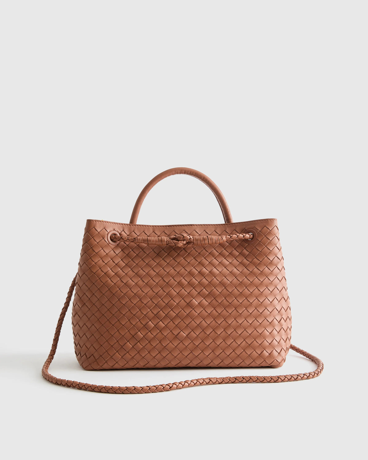 Romy Handwoven Satchel - One Size / Cognac Main image