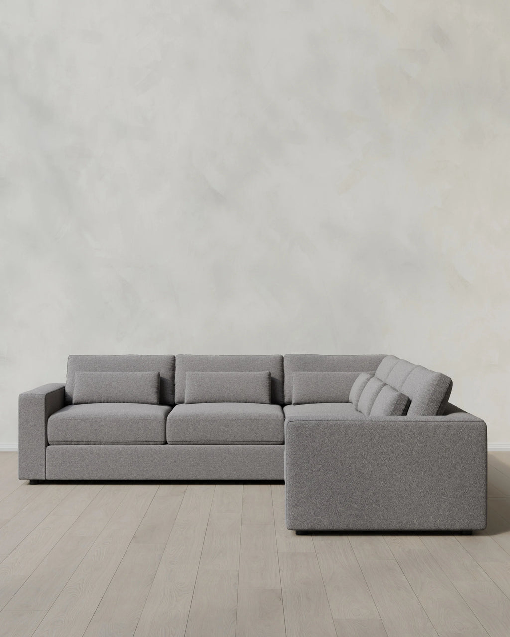 Ashford Deep Seat L Sectional in Performance Basketweave - 119x119 / Fog