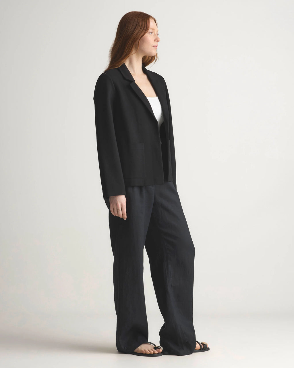 Ultra-Stretch Ponte Open Blazer - XS / Black