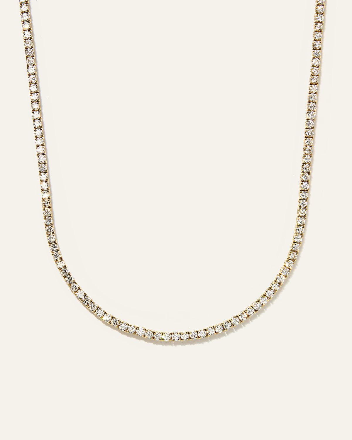 14K Gold Lab Grown Diamond Tennis Necklace - 7ctw - 16" / Yellow Gold Main image