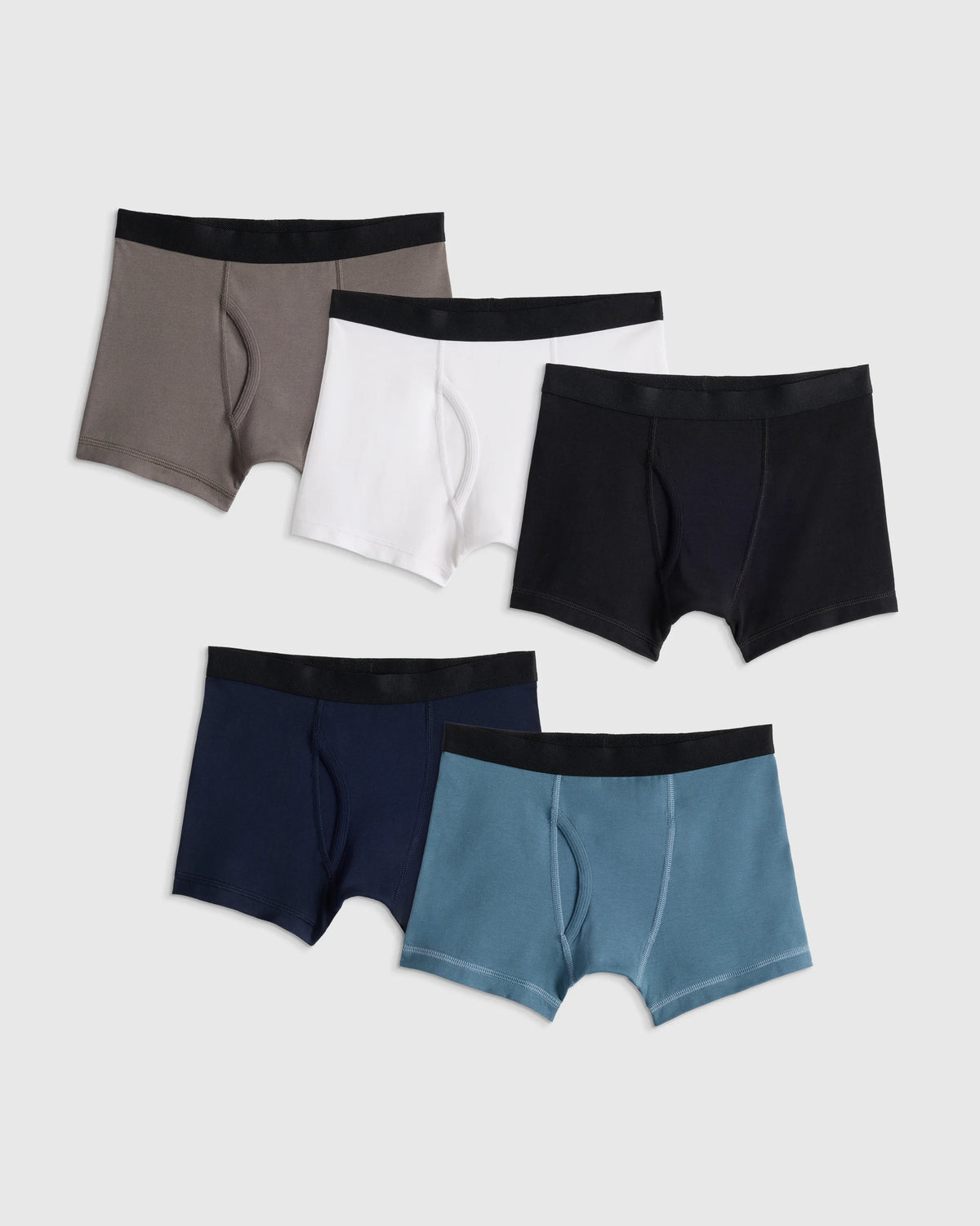 Boys Organic Cotton Boxer Brief 5-Pack - 6 / Solid Neutral Multi Pack Main image