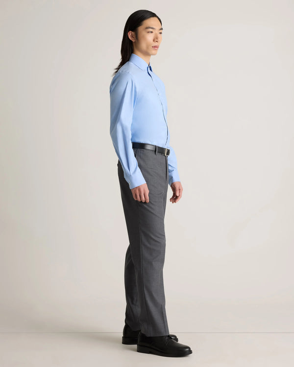 Organic Cotton Oxford Non-Iron Dress Shirt - S / Bold Black