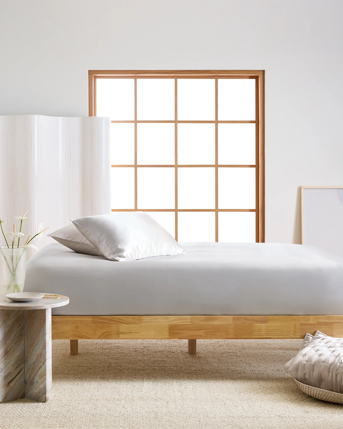 Mulberry Silk Fitted Sheet - Queen / Ivory