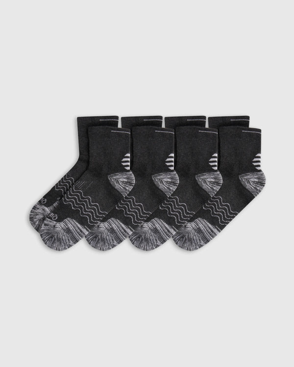 Performance Running Quarter Socks (4-Pack) - S / White