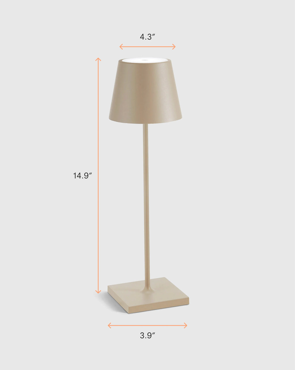 Poldina Pro Rechargeable Table Lamp by Zafferano - Regular / White